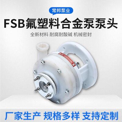 江苏FSB氟塑料合金泵离心式耐腐泵头化工离心泵头厂家直供可定