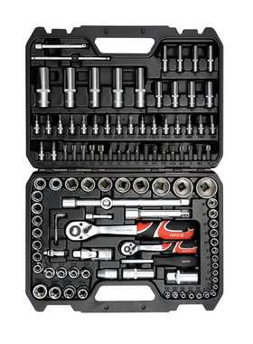 YATO/易尔拓6.3mm12.5mm系列108件套筒扳手组套机修工具YT-38791