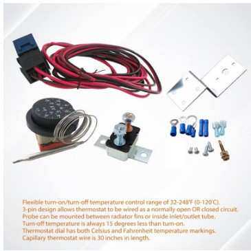 汽车发动机散热器电动冷却风扇32-248'F转盘可调恒温器温度控制器