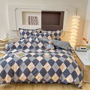 1米2床笠款三件套宿舍床上夏天男生四件套纯棉学生四季通用