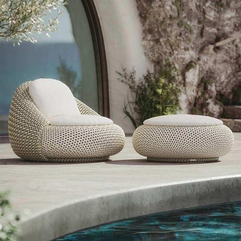 户外沙发庭院民宿露台阳台防雨防晒茶几组合别墅室外藤编沙发家具