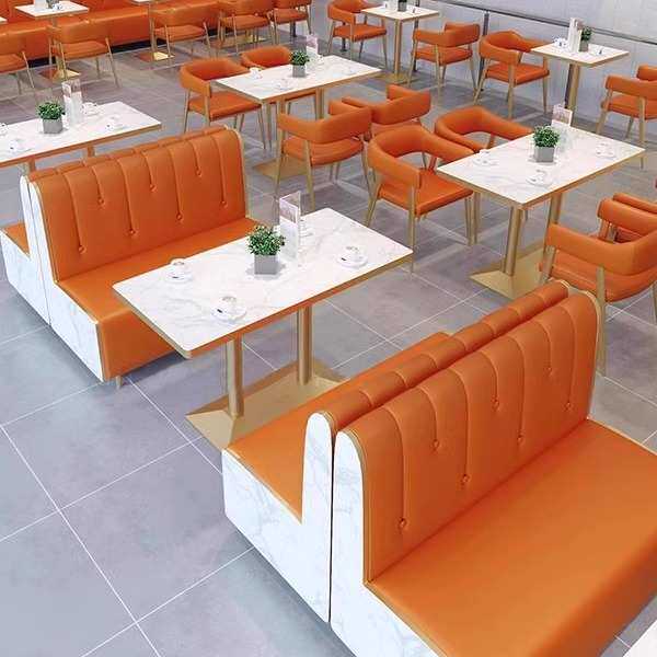 奶茶店卡座沙发网红主题餐厅咖啡厅甜品烘焙店清吧火锅店桌椅组合