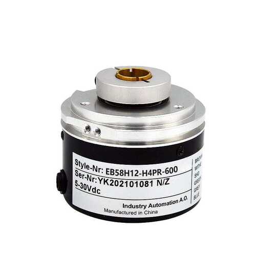 宜科型空心轴旋转编码器EB58H12-H4PR-600 1000 360 1024盲孔