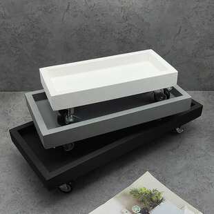 ?长方形移动花箱底座万向轮滑轮防渗漏加厚接水盘花盆托盘带轮大