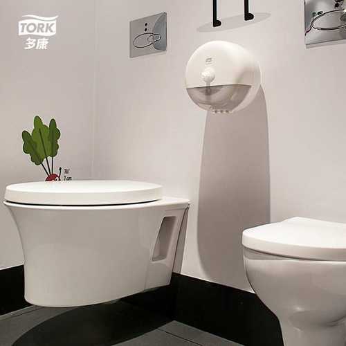 多康中心抽大卷纸盒T9纸巾卫生间厕纸架纸巾盒厕所壁挂式681000