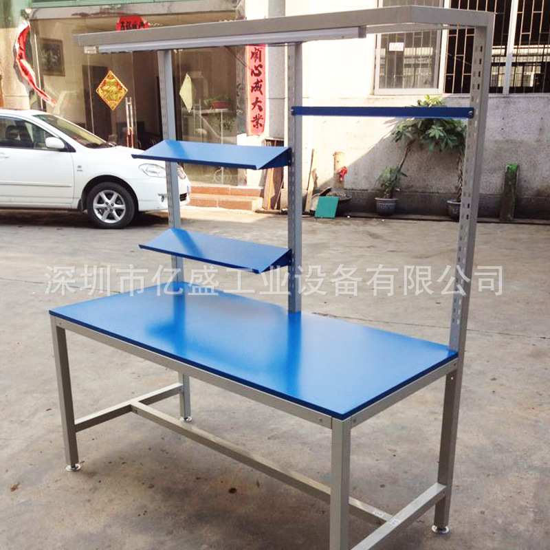 坪地供应防静电工作台 不锈钢洁净工作台 米黄色精益管工作台设计