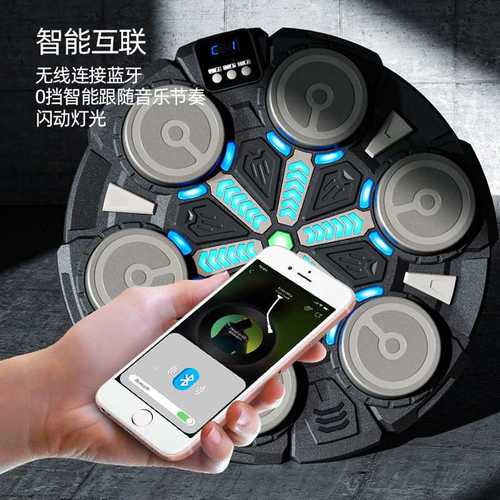 跨境智能拳击靶音乐灯光机悬挂墙靶拳击训练器成人儿童家用健身器