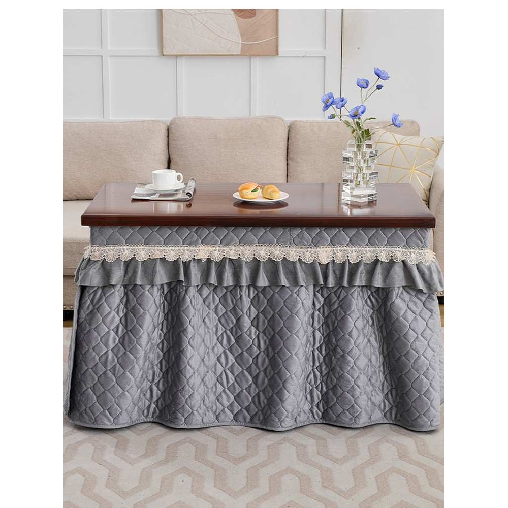 ?新款烤火桌子家用实木折叠取暖长方形烤火架简易冬季烤桌茶几餐