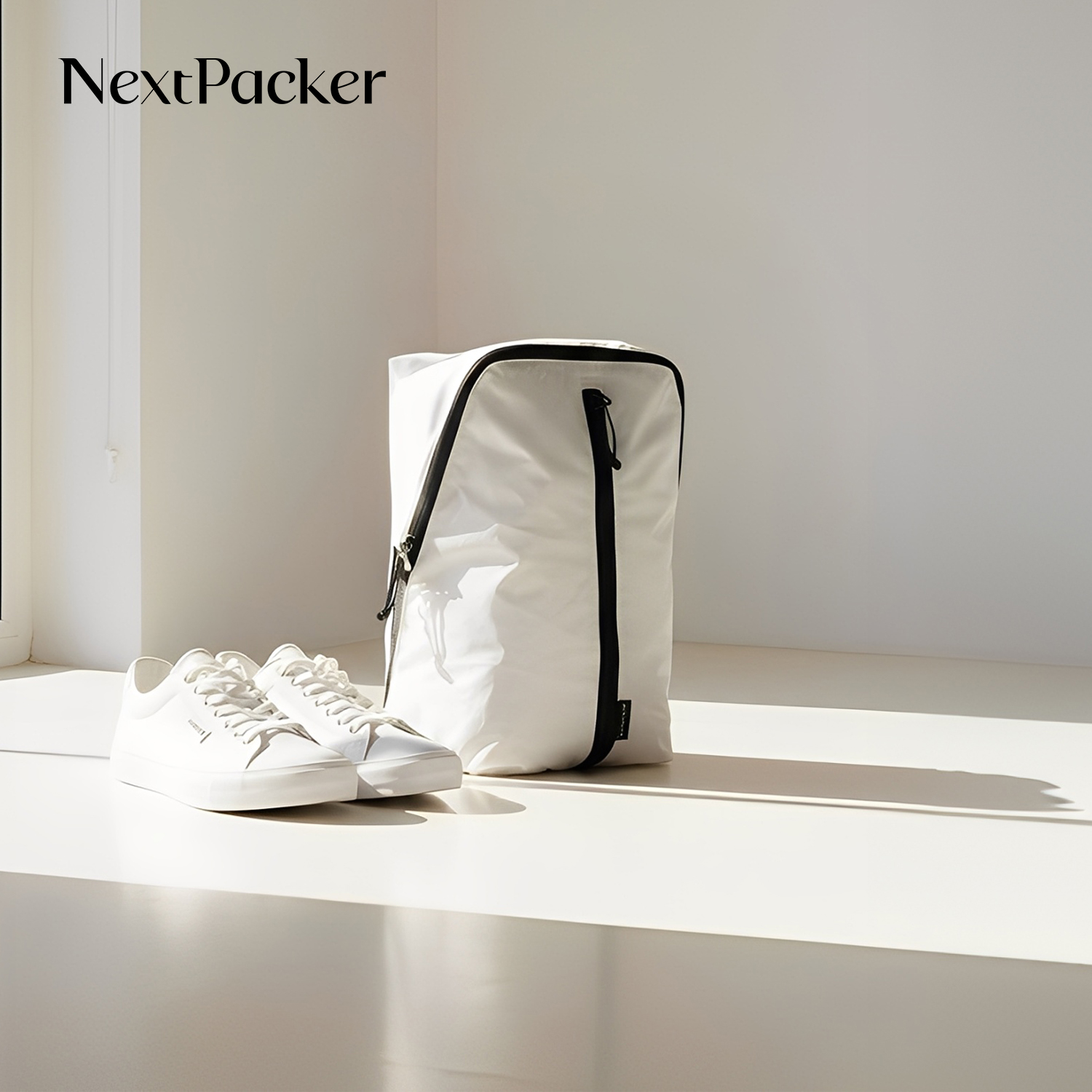 翌至超轻鞋包大码旅行运动健身脏衣袋防水可折叠双层收纳两双鞋袋