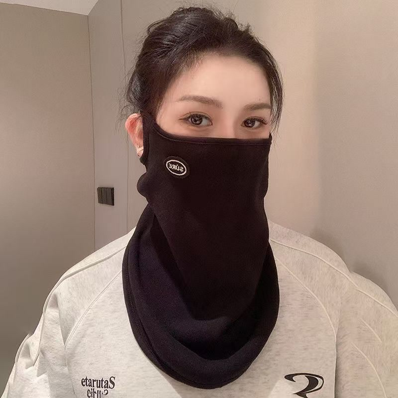 秋冬户外骑行护脸挂耳面罩防风防寒保暖护脖脖套加厚骑电动车面罩
