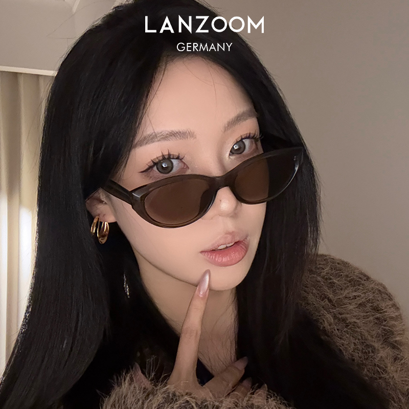 德国蓝族LANZOOM墨镜女款Isar系列太阳镜猫眼镜偏光防紫外线防晒