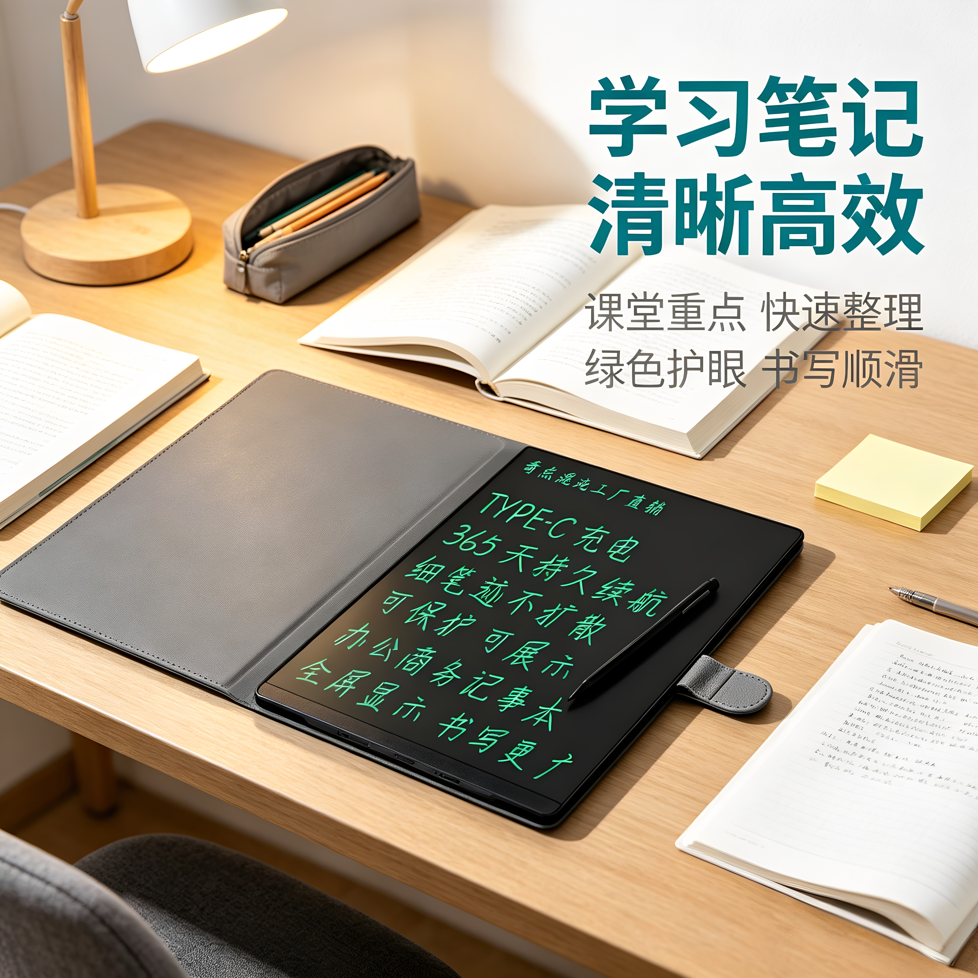 充电翻盖商务办公手写板定制logo