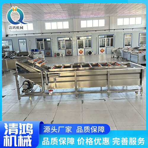 中央厨房蔬菜洗菜机 商用土豆丝清洗加工设备 新型韭菜气泡清洗机