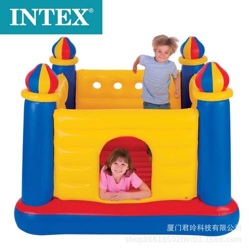 INTEX48259蹦蹦床家用跳跳床弹跳床室内外儿童充气乐园城堡淘气堡