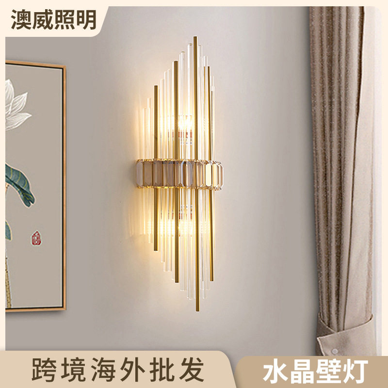 LED不锈钢双头水晶壁灯
