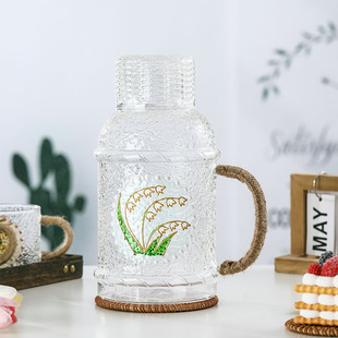 新款加厚耐高温防炸裂冷水壶锤纹家用凉水壶套装大容量煮茶泡茶壶