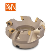 台湾安威80B SE4R45 6T重切削数控CNC开粗飞面45°倒角平面铣刀盘