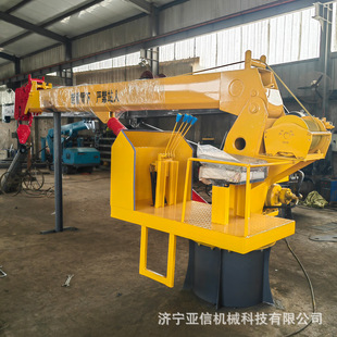 船吊机360度液压旋转船用起重机 小型5吨8吨固定式甲板吊车