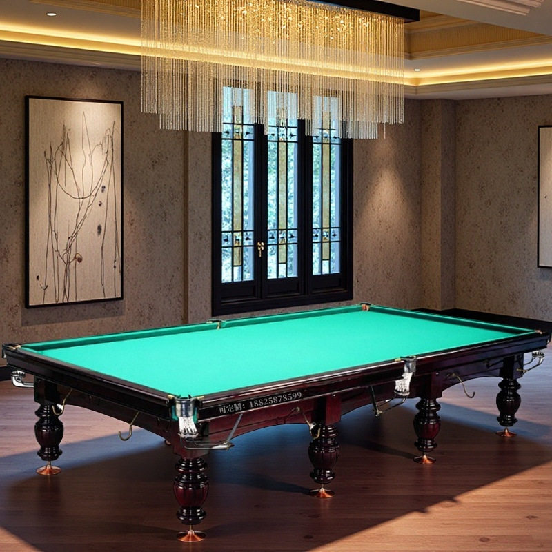 俄式台球桌标准型家用商室内庭桌球台美中式黑八乒乓多功能大理石