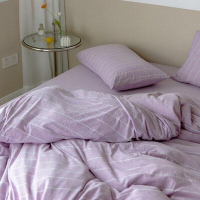 日式A类天竺棉2米被罩150200C被套单件纯棉床单1.8床笠款四件套