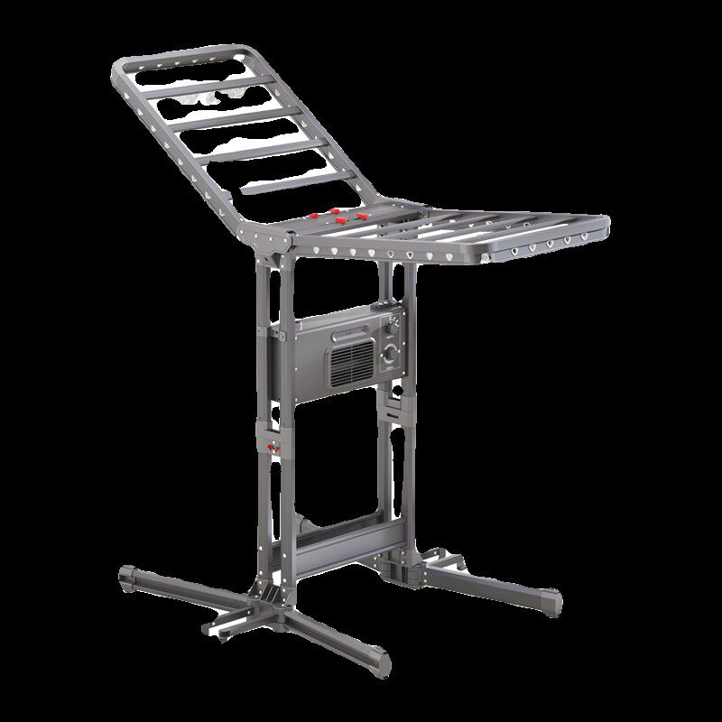 烘干消毒b折叠碟形落地晾衣架室内阳台晒被子铝合金伸缩晾衣杆家