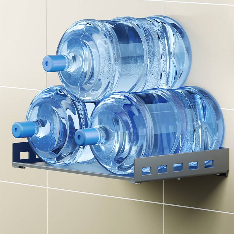 枪灰色厨房微波炉架子置物架免打孔壁H挂式放烤箱支架电饭煲收纳