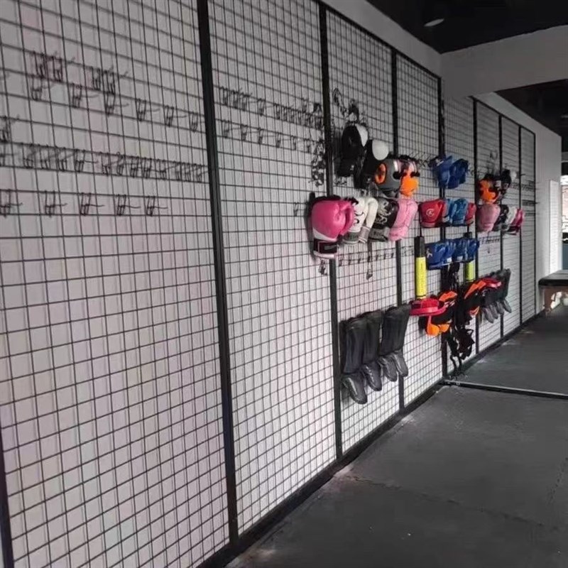 货架铁网格网片网架铁艺网格置物架挂墙照片墙幼R儿园作品展示展