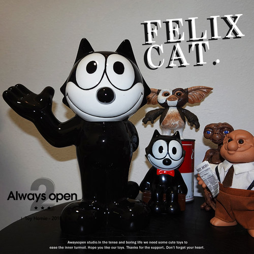 美式复古怀旧款Felix菲力H猫陶瓷存钱罐家居摆件