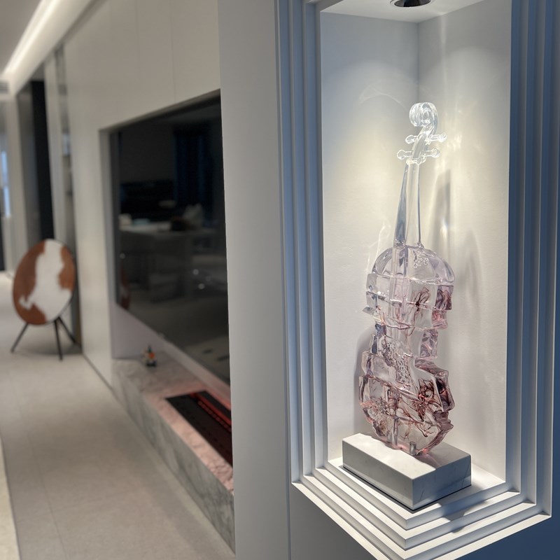 轻奢创意小提琴客厅落地摆件艺A术玄关柜大厅酒柜桌面家居软装饰