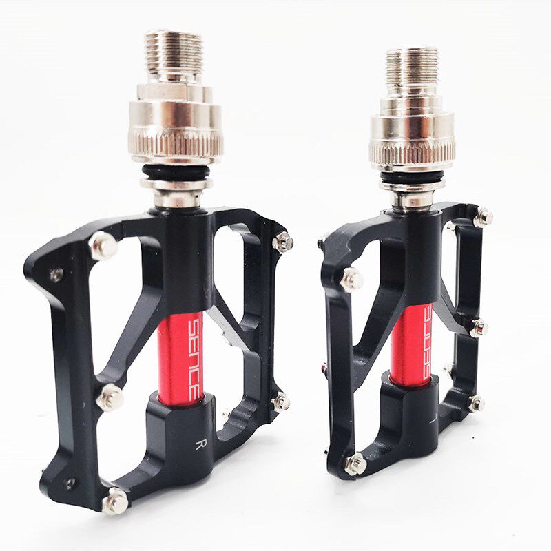 森斯快拆铝合金三k培林脚踏防滑润折叠小轮骑行踏板超轻脚蹬轴承