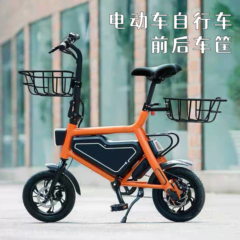 自行车后车篮电m动车车筐铁质菜篮加粗加宽自行车车篓