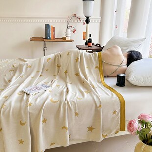 竹纤维盖毯毛巾被沙发毯空调毯子午睡I办公室冰丝夏季 薄被子凉感