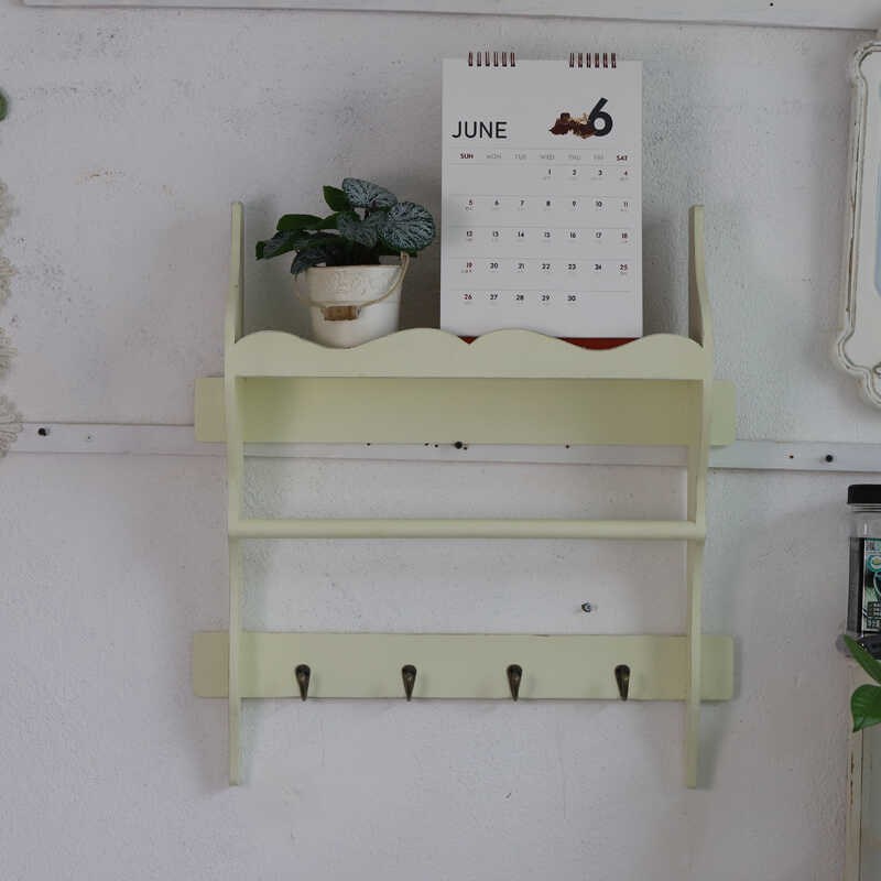 实木做旧田园风i家居墙上碟子架厨房客厅置物架收纳整理架子户外