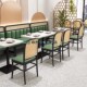 商用编藤铁艺卡座沙发桌椅组合y连锁奶茶店茶楼餐厅餐饮西餐咖啡