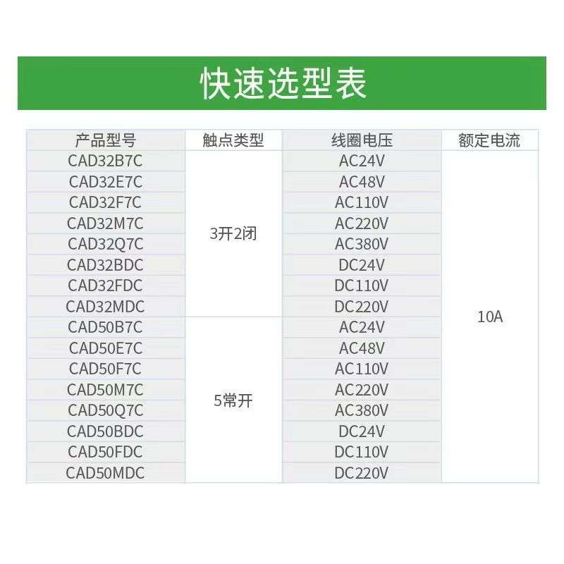 施耐.德CAD交流控制继电器CAD32M7C Q7C BDC CAD50M7C Q7C