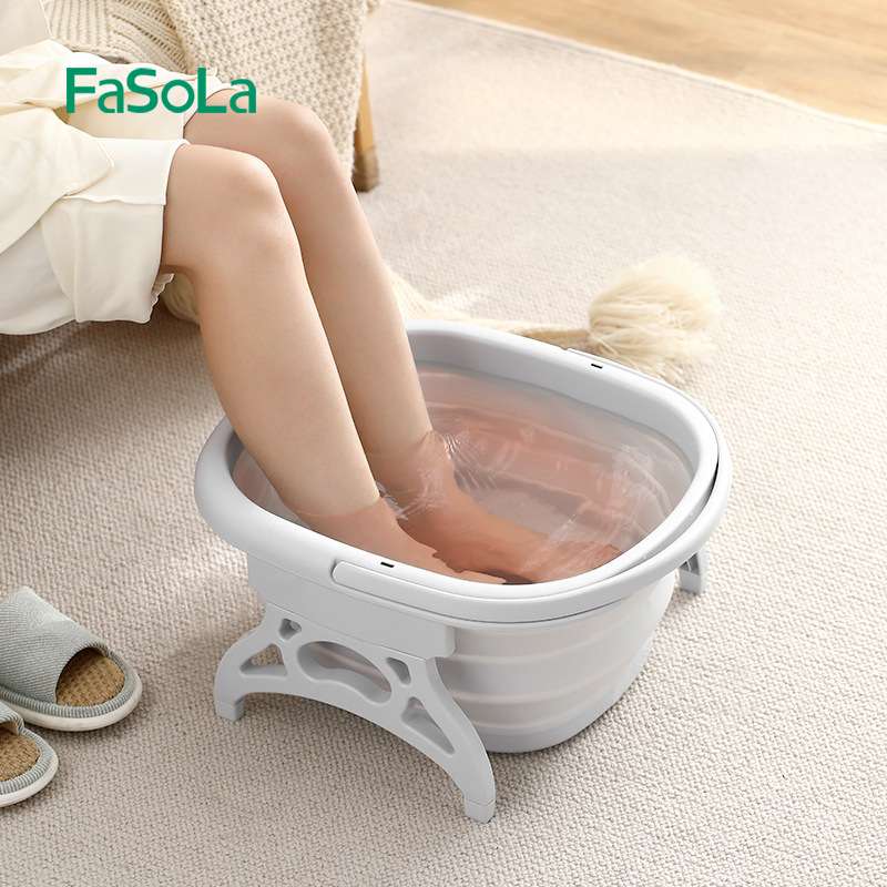 FaSoLa便携式过小腿保温家用冬泡脚盆宿舍洗脚盆足浴桶折叠泡脚桶