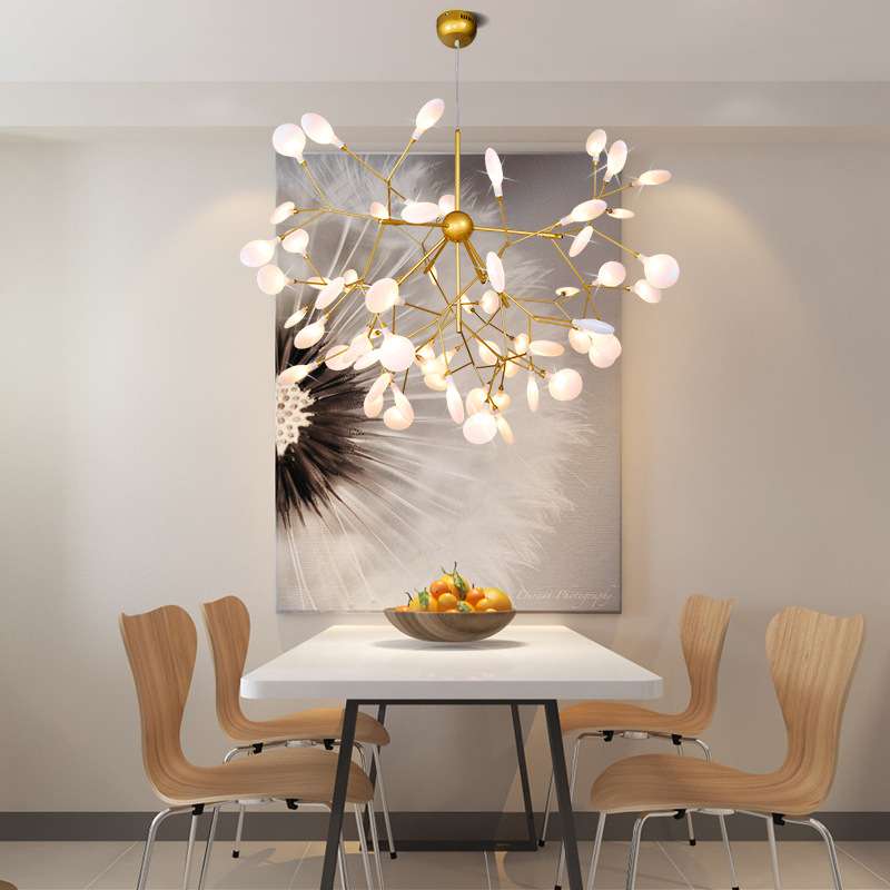 萤火虫吊灯树枝形北欧服装店奶茶店铺酒吧休闲创意吧台餐厅吊顶灯