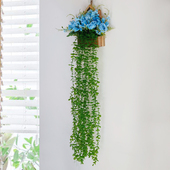 墙壁装 饰花盆挂件客厅卧p室电视背景墙面仿真绿色植物物玄关墙上