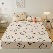 ins小清d新床笠款 乳胶凉席三件套夏季 宿舍折叠单双人软席子可水洗