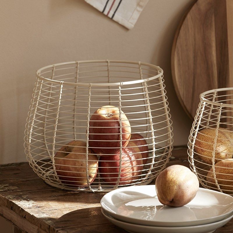 桌面零食b收纳篮ins铁艺编织置物筐圆形收纳盒厨房杂物水果储物篮,收纳整理,其他收纳篮,淘宝优惠券,粉丝福利购,淘宝优惠卷