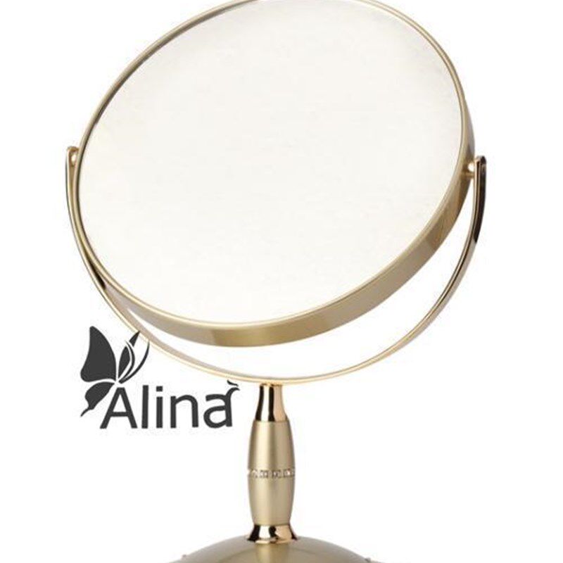 欧美风高档台式双面化妆镜梳妆镜 放大5倍 施华T络世奇水晶 包邮