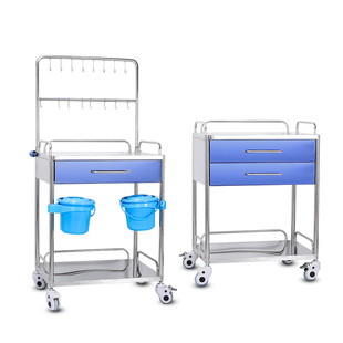 不锈钢治疗车推车医用输液车诊所加厚I工具车置物架手术车药品车