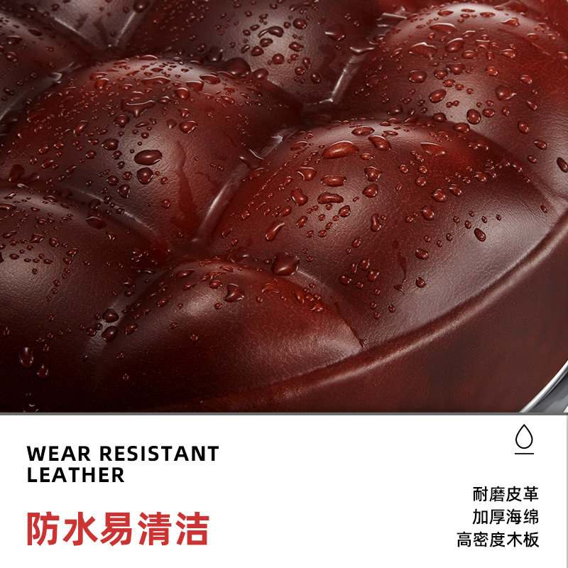 凳子圆理发e店椅子廊专用按摩床技师美容凳美容院皮坐垫理发椅旋