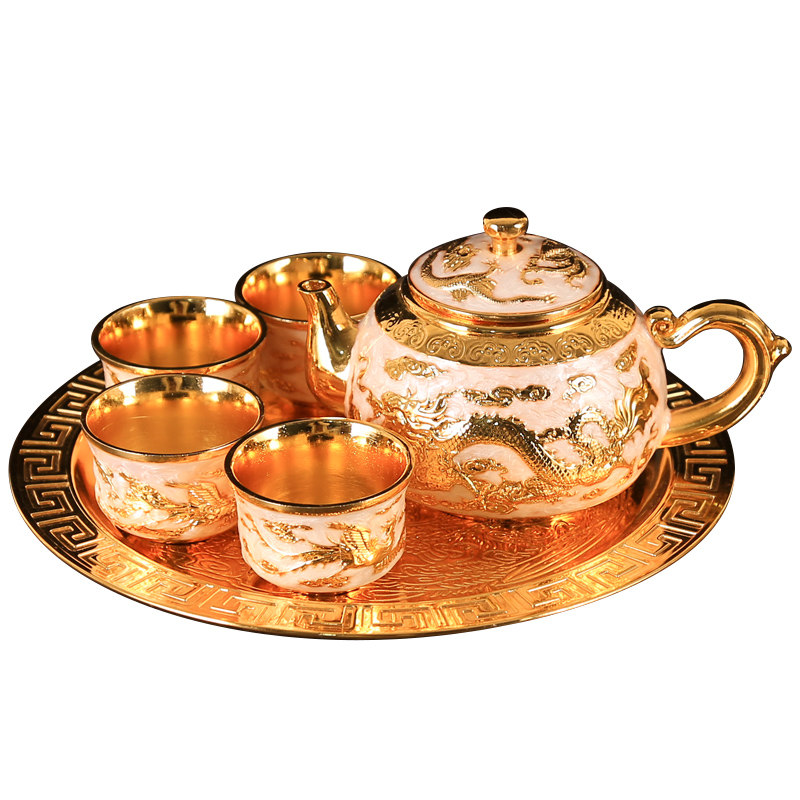 龙凤茶具套f装中式结婚礼品复古茶壶茶杯家中泡茶客厅摆件,餐饮具,功夫茶具,淘宝优惠券,粉丝福利购,淘宝优惠卷