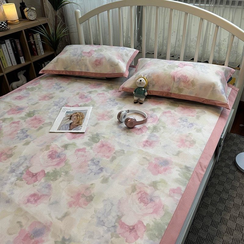 夏季凉感席子可水洗凉席冰丝席藤席冰藤席软席三O件套空调席1.5m,床上用品,冰丝席,淘宝优惠券,粉丝福利购,淘宝优惠卷