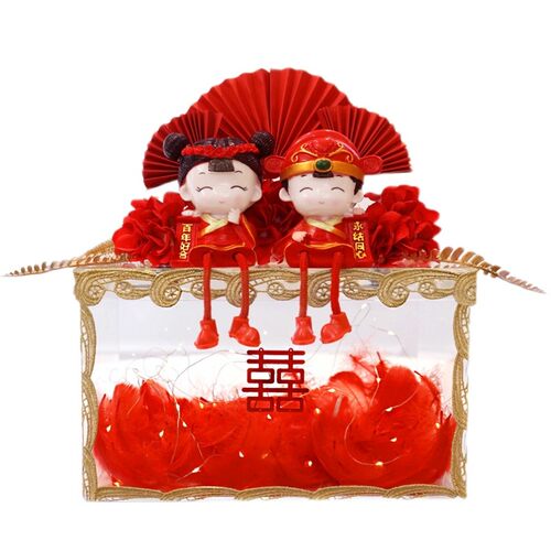 结婚藏鞋b神器整蛊道具透明带锁新郎创意接亲游戏箱子婚庆用品鞋