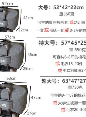 学生装被子收纳袋可m套拉杆箱棉麻帆布整理袋搬家打包用儿童被褥