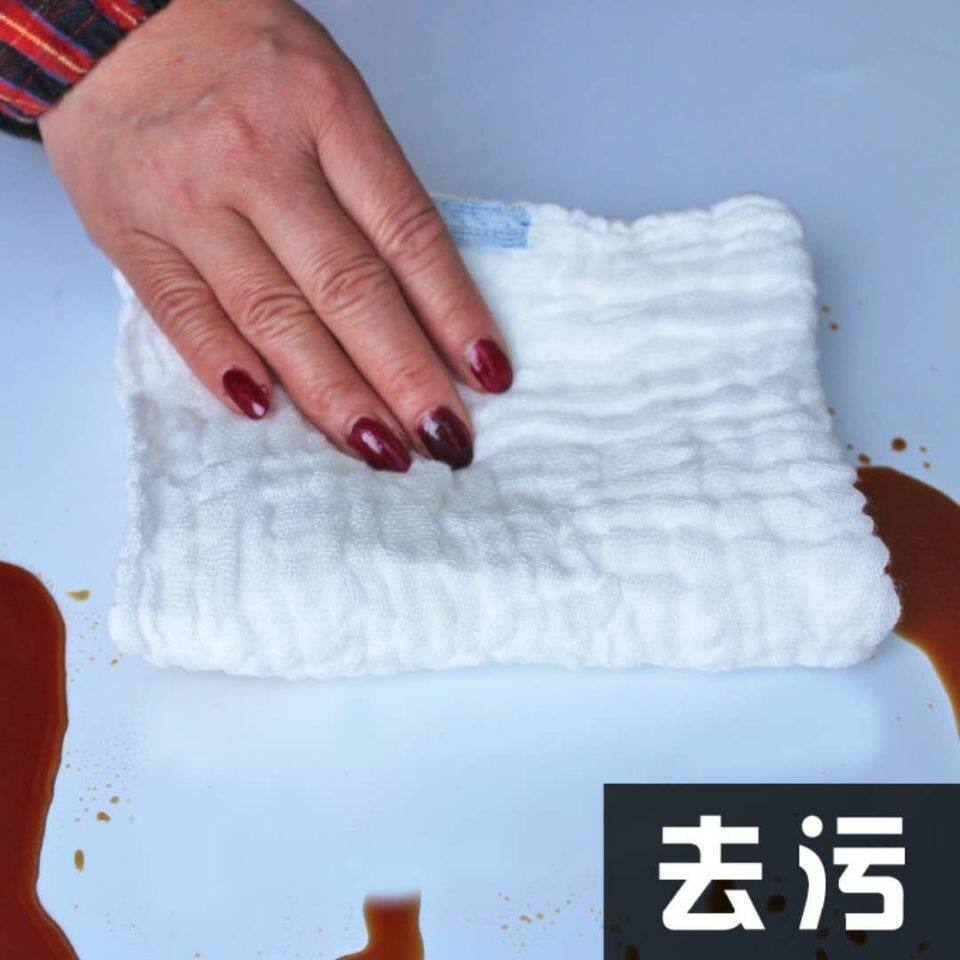 全棉纱布洗碗纯棉布厨房吸水抹布加厚白色檫家Y用用品清洁布