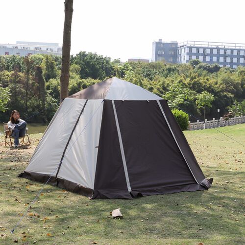 帐篷户外3-4人便携式折叠装备A野营加厚防雨速开家庭公园露营帐