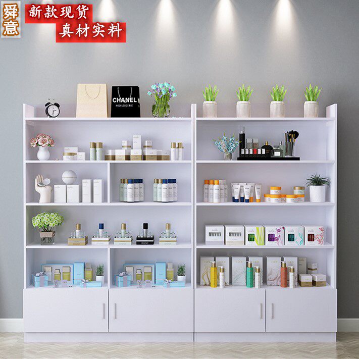 化妆品货架展示柜陈列柜理发v店美甲柜子美容院药店护肤产品展示